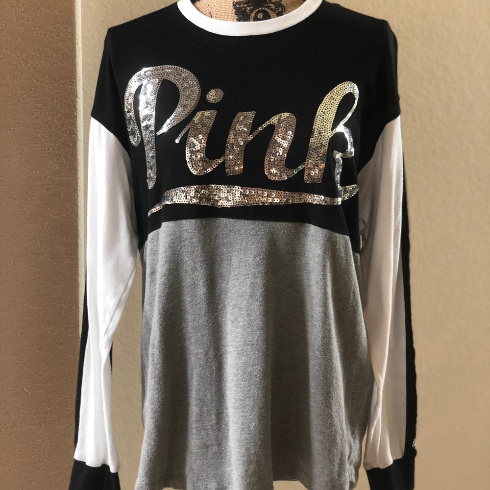 A sequin Pink brand long sleeve shirt